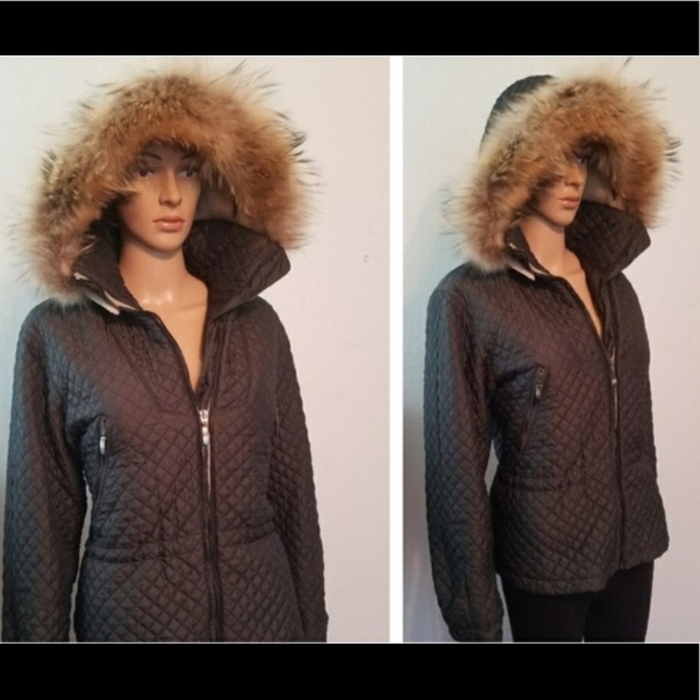 $1225 Postcard Italy Racoon fur ski jacket